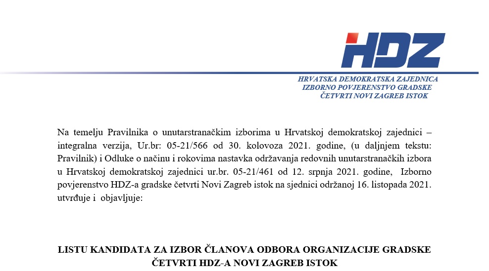 LISTE KANDIDATA 2021