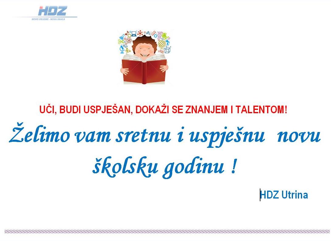 UTRINA NOVA SKOLSKA GODINA