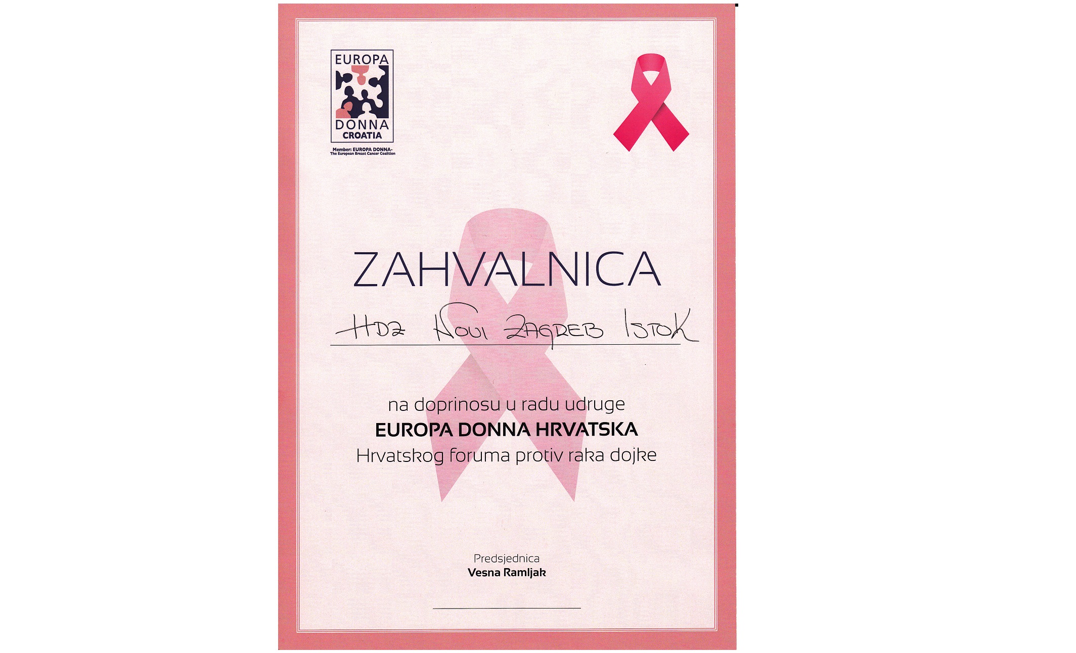 europa donna zahvalnica